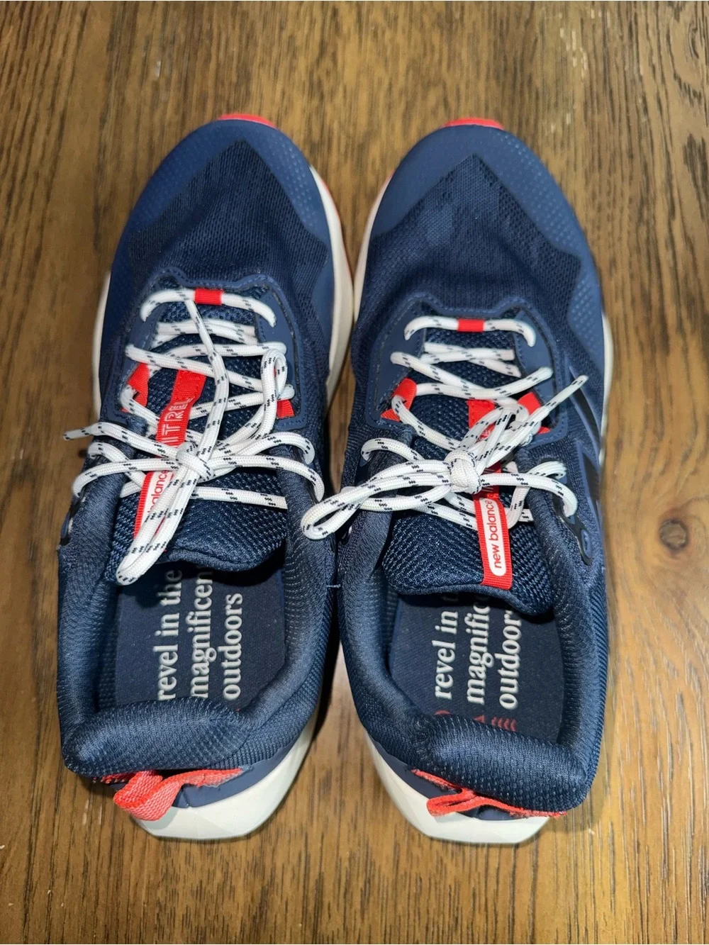 New Balance Navy and Red Sneakers